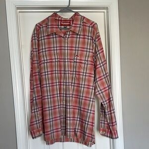 Simms fishing long sleeve button up shirt